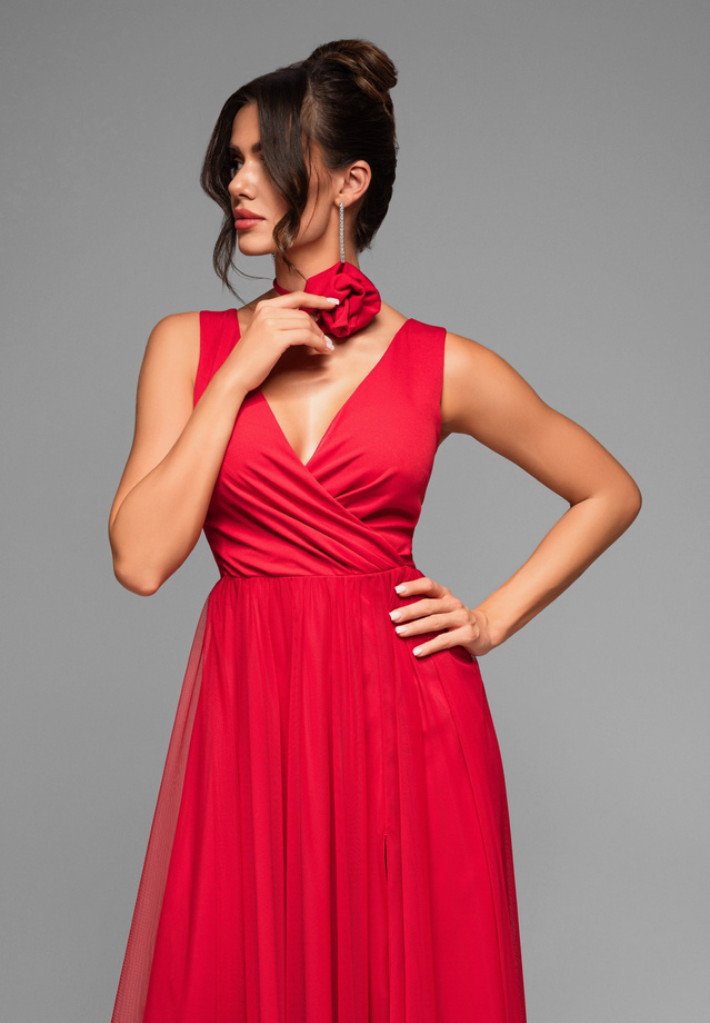 Evening dress LA-OM-DLR010 - red