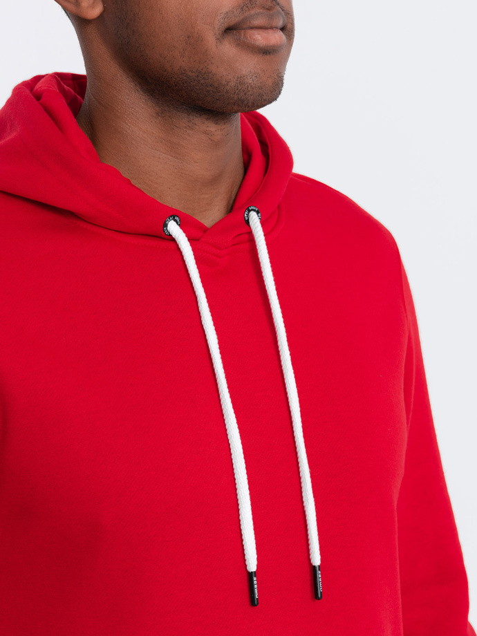 Men's hooded sweatshirt - red V10 OM-SSBN-0120