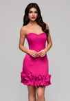 Evening dress LA-OM-DLR166 - burgundy