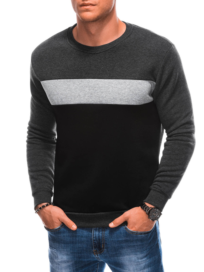 Bluza męska bez kaptura B1607 - grafitowa