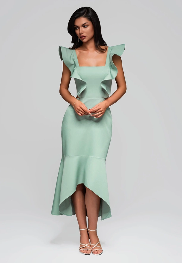 Evening dress LA-OM-DLR152 - sage