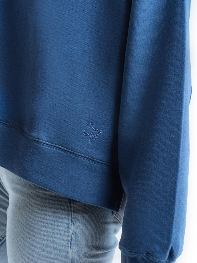 Bluza damska z kapturem TLR044 - niebieska