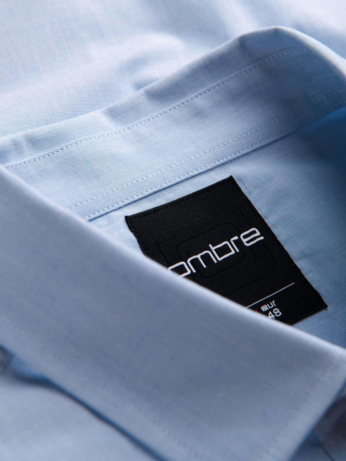 Classic men's cotton REGULAR shirt - blue V1 K699