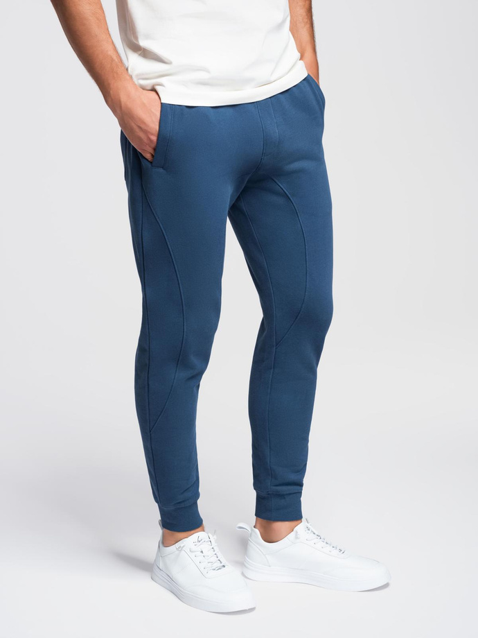 Men's jogger sweatpants - navy blue V4 OM-PABS-0173