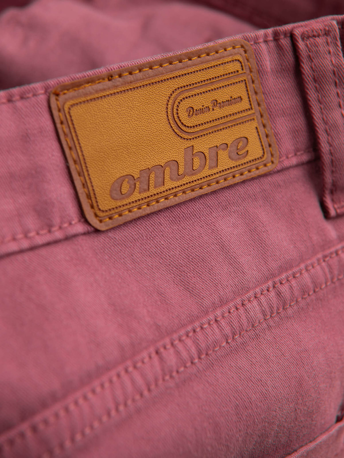 Men's pants chinos - dark red P1059