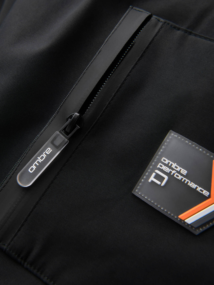 Men's long seasonal outdoor style jacket - black V1 OM-JALJ-0202