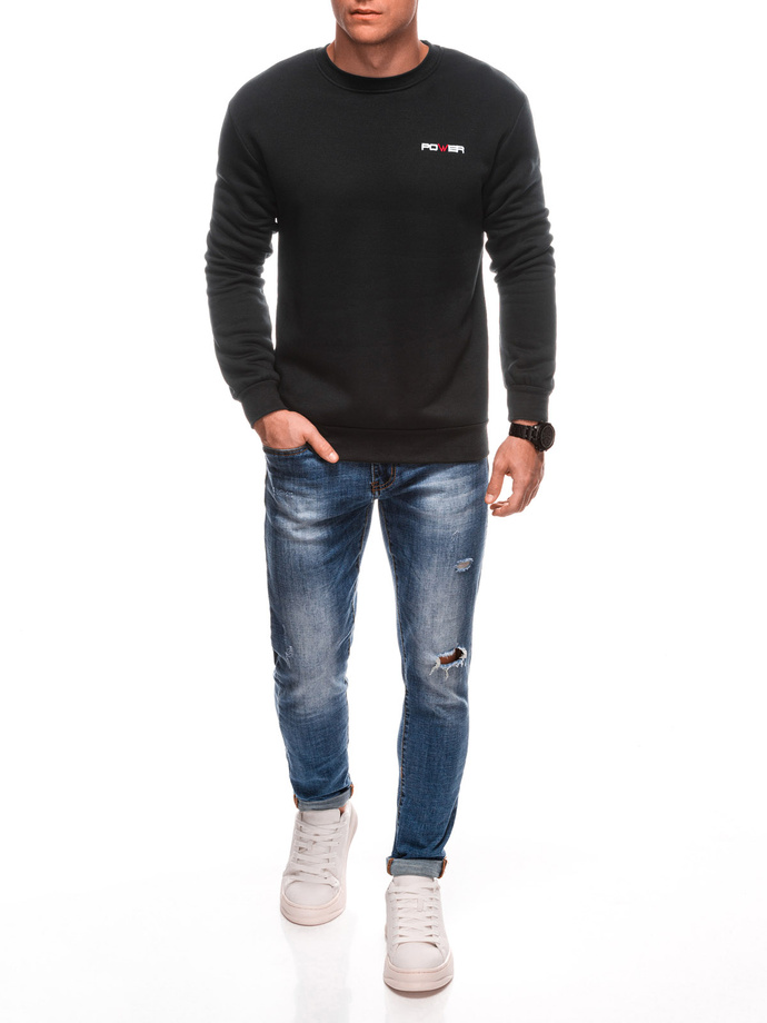 Bluza męska bez kaptura B1706 - czarna