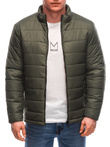 Men's transitional quilted jacket C632 - olive green