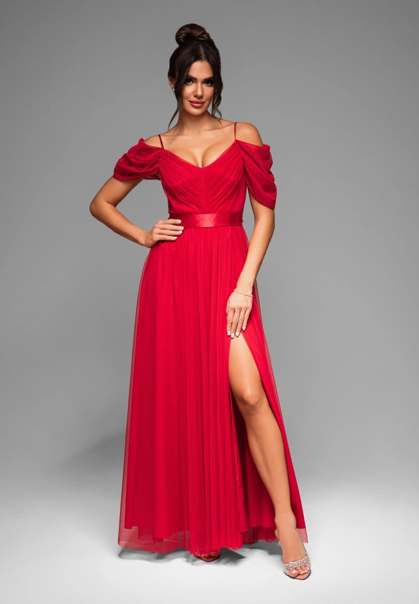 Evening dress LA-OM-DLR012 - red