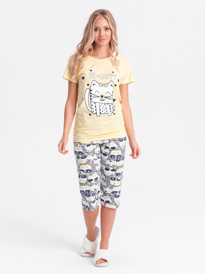 Women's pyjamas ULR354 - yellow