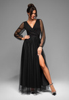 Evening dress LA-OM-DLR008 - black
