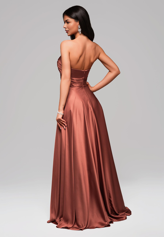 Evening dress LA-OM-DLR159 - brown