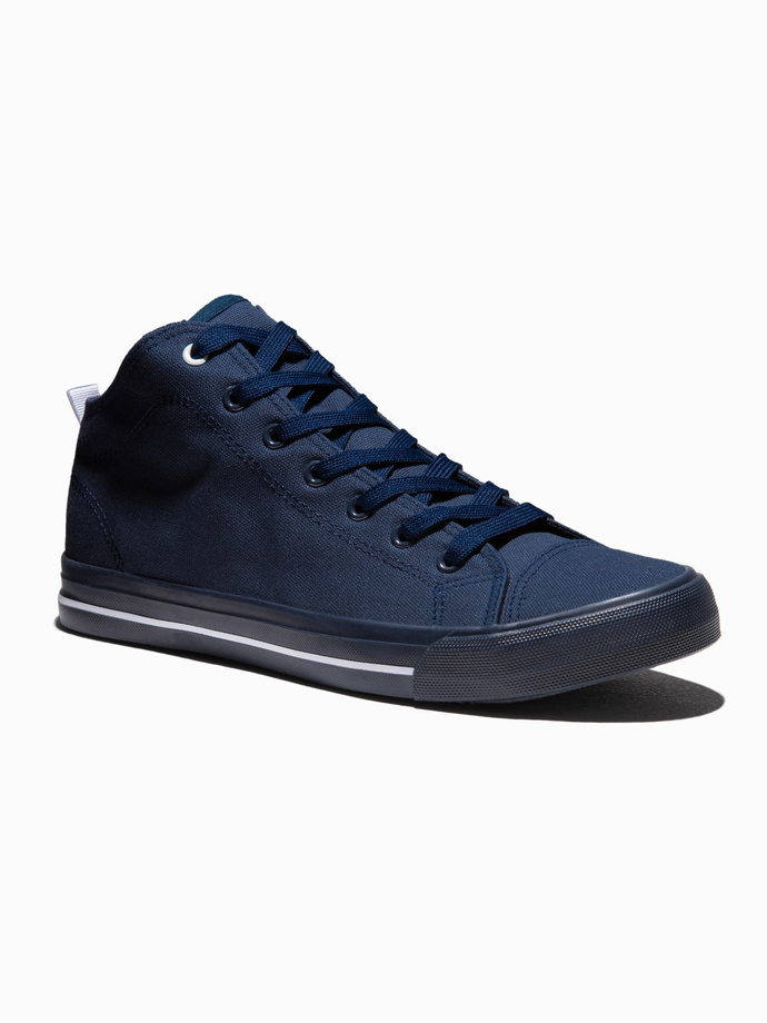 Men's high-top trainers T389 - navy