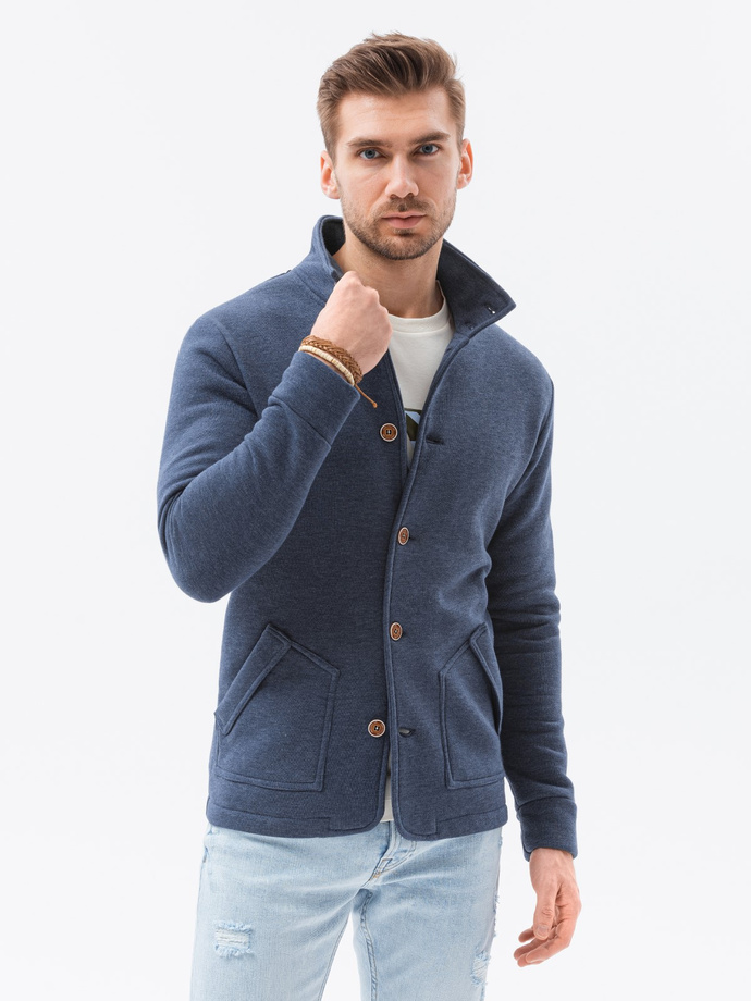 Men's buttoned sweatshirt - jeans CARMELO