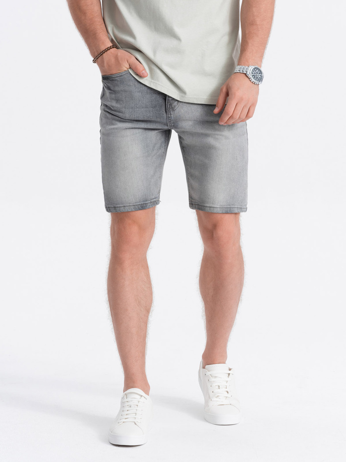 Men's denim short shorts - gray V2 OM-SRDS-0113