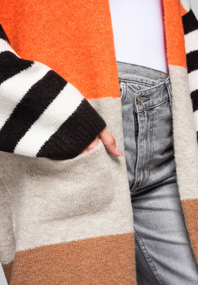 Kardigan damski LW-SWCD-0106 - orange/brown