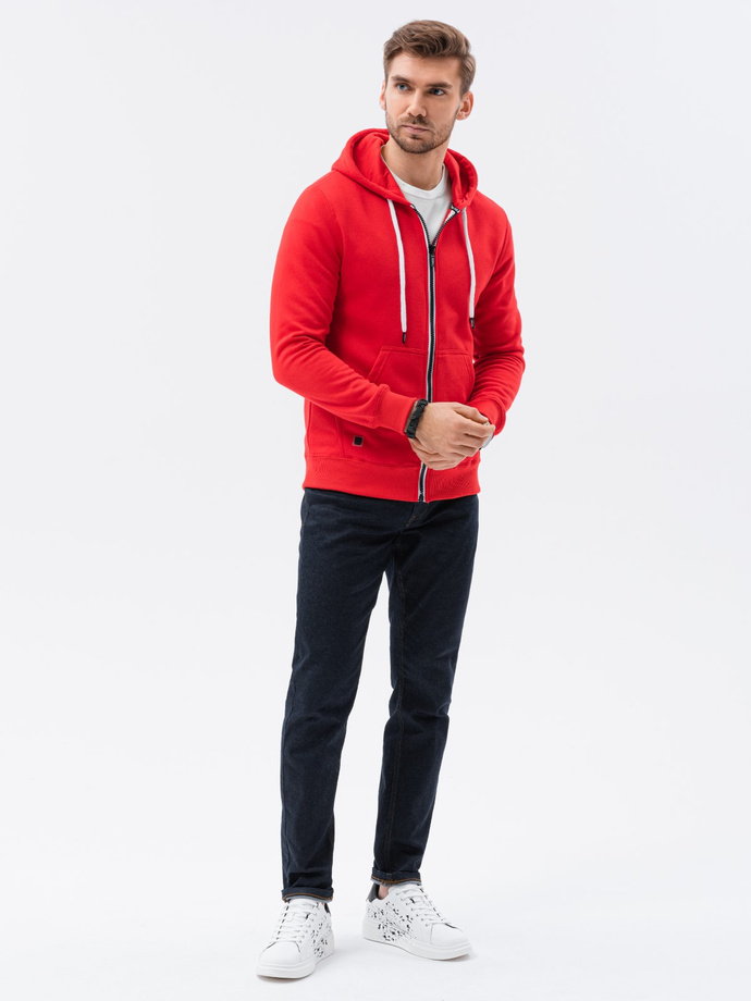 Men's zip-up sweatshirt - red B977