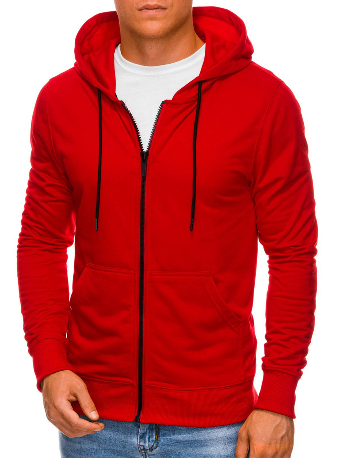 Bluza męska z kapturem B1211 - czerwona