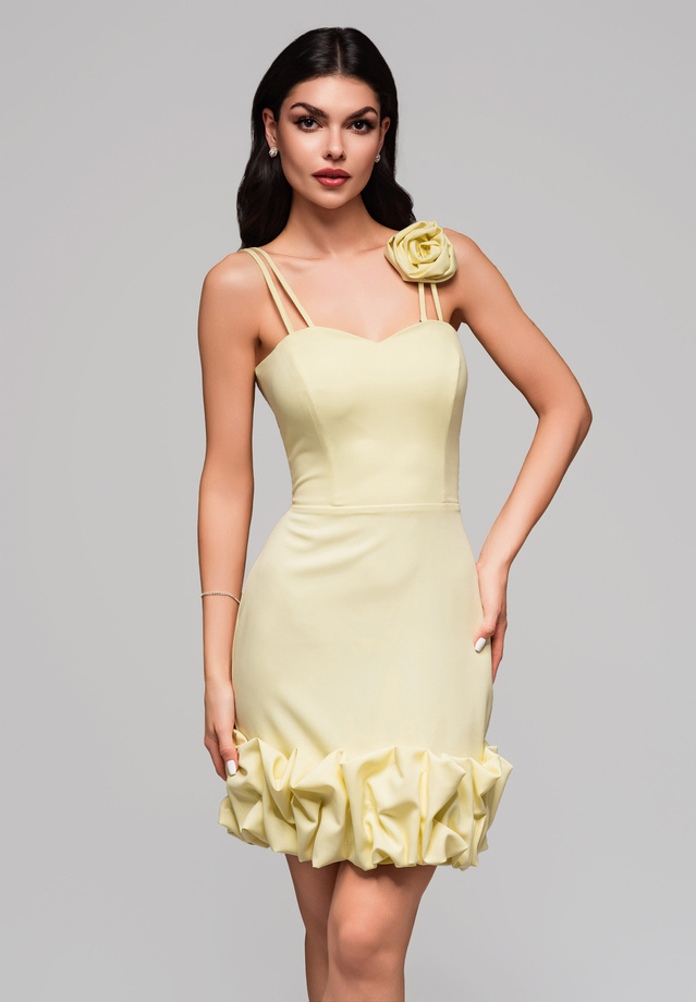 Evening dress LA-OM-DLR123 - yellow