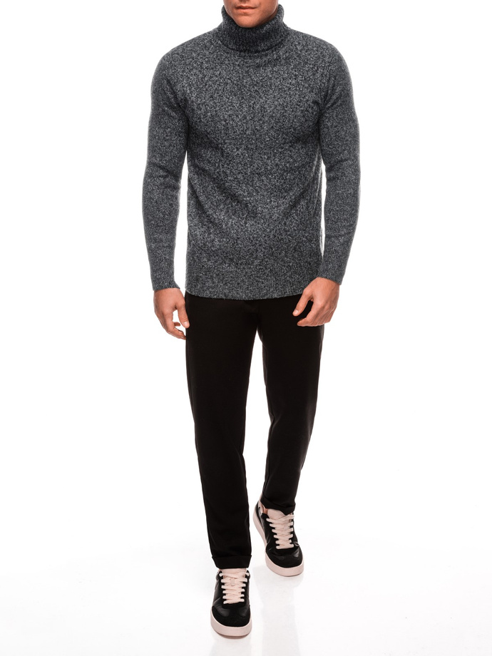 Men's turtleneck sweater E247 - black