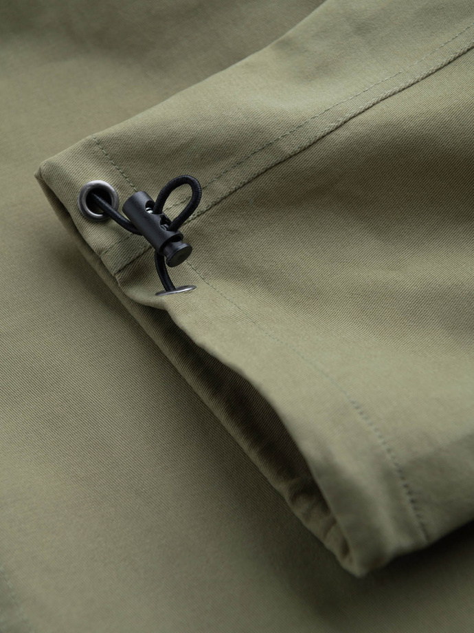 Men's STRAIGHT LEG cargo pants with triangle pocket pin - olive V2 OM-PACG-0196