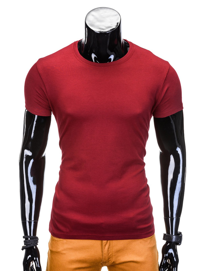 Men's plain t-shirt S970 - dark red