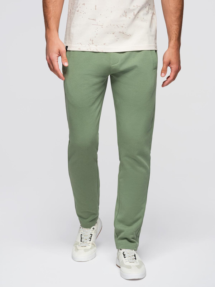 Men's sweatpants with unlined leg - green V3 OM-PABS-0206