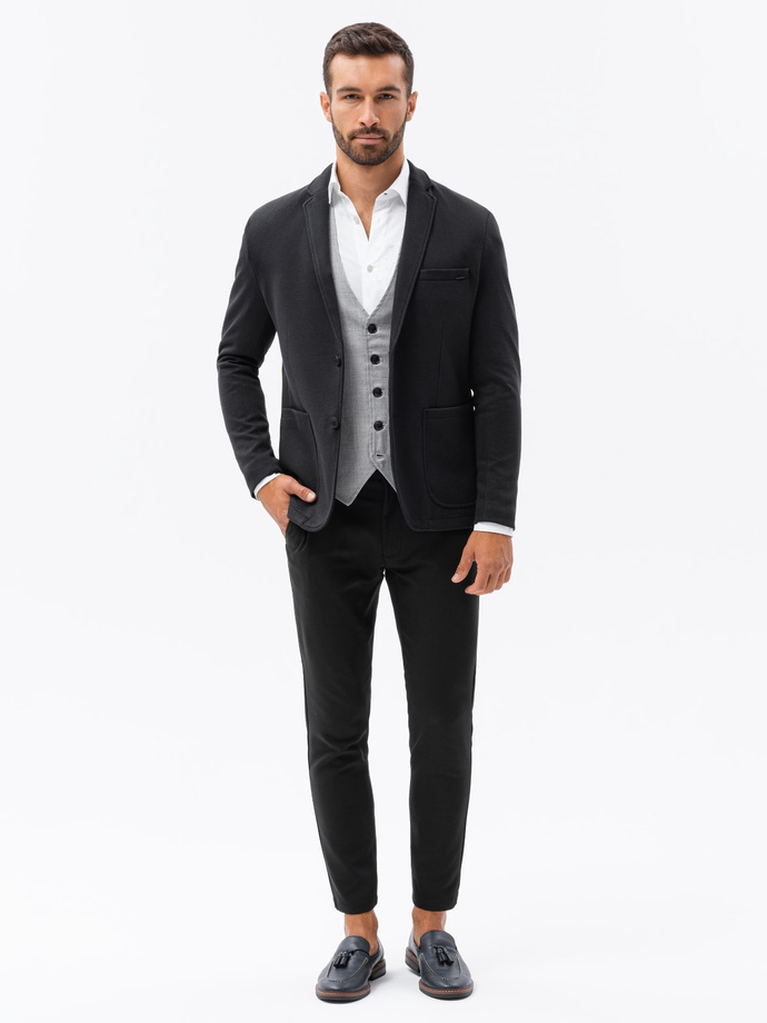 Men's casual blazer jacket - black M56