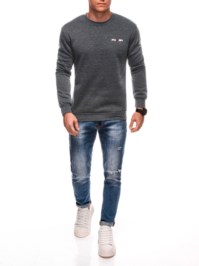 Bluza męska bez kaptura B1706 - szary