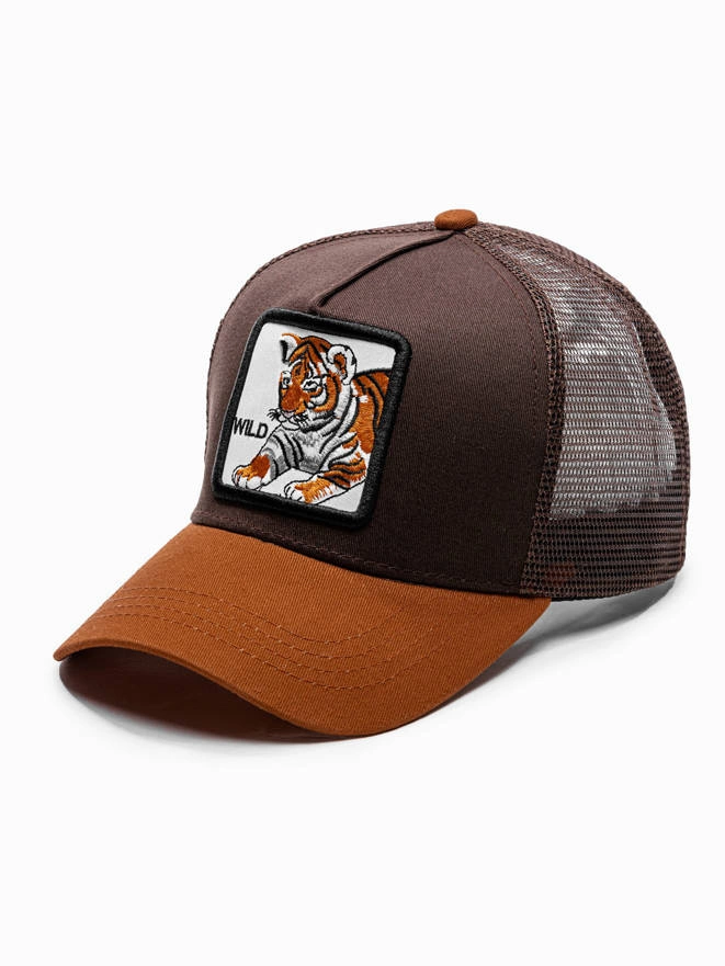 Men's cap H113 - brown
