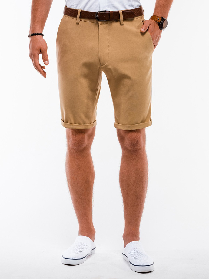 Men's chino shorts - camel W230