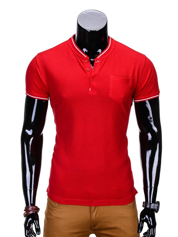 Men's plain t-shirt S667 - red