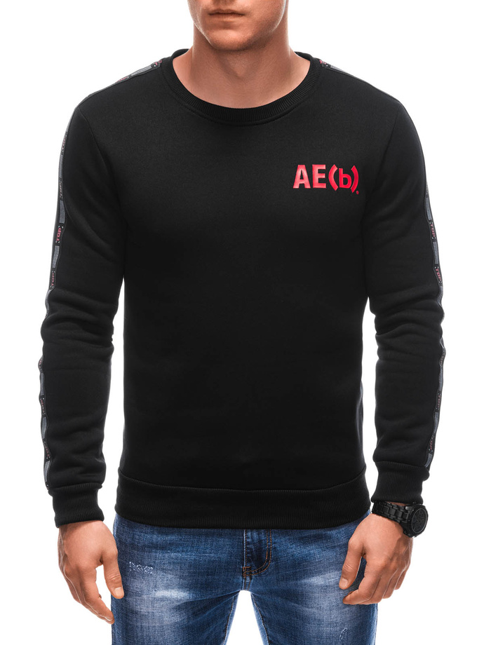 Men's sweatshirt B1617 - black/red