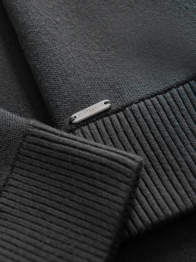 Men's plain zip sweater - graphite V2 OM-SWZS-0146