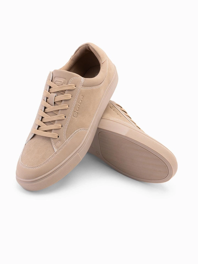 Monochrome men's streetwear style shoes - sand V1 OM-FOTL-0183