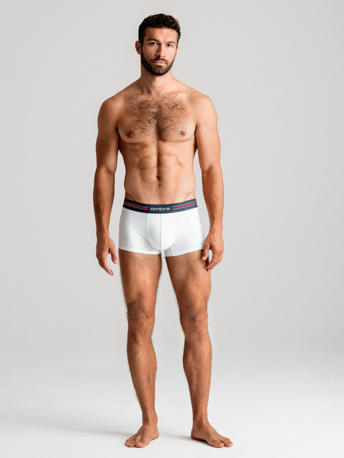 Klasyczne dopasowane męskie bokserki z gumką w paski – 3 pak mix OM-UNBO-0109