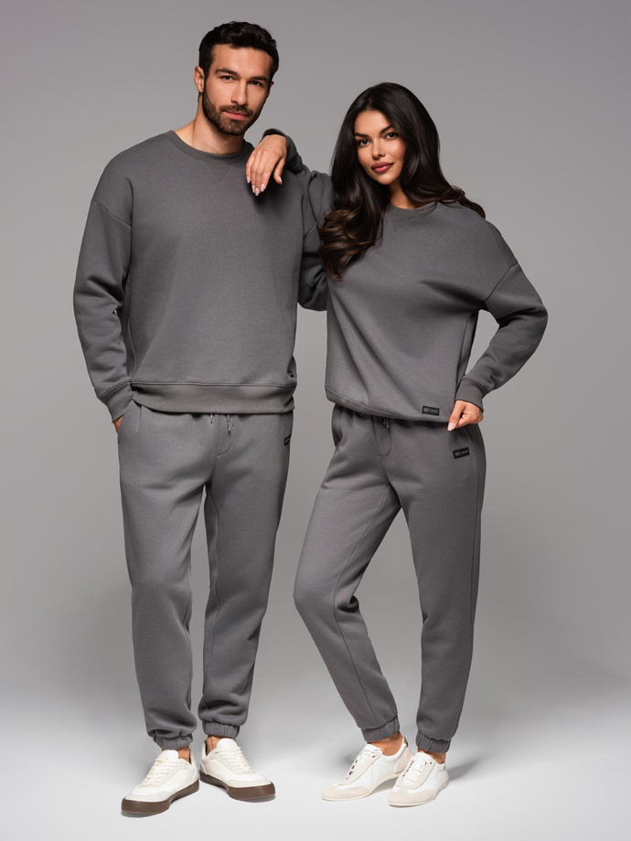 Classic sweatpants with drawstrings unisex-grey V18 OU-PSBC-0100