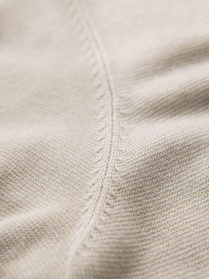 Klasyczna dzianinowa koszulka męska ze ściągaczami– jasnoszara V3 OM-TSCT-0252