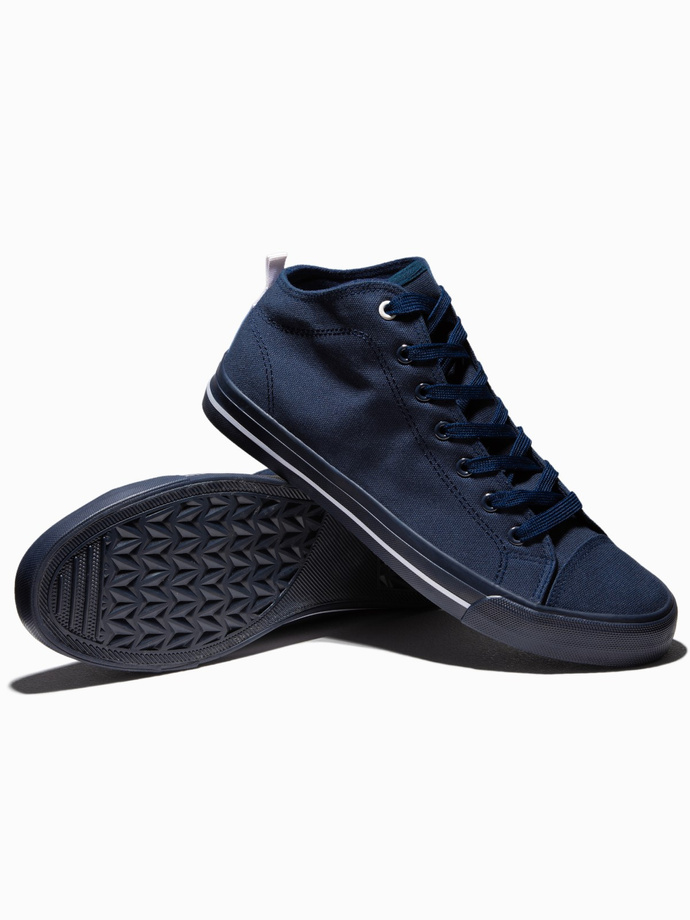 Men's high-top trainers T389 - navy