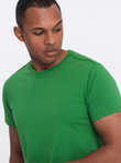 BASIC men's classic cotton T-shirt - green V20 OM-TSBS-0146