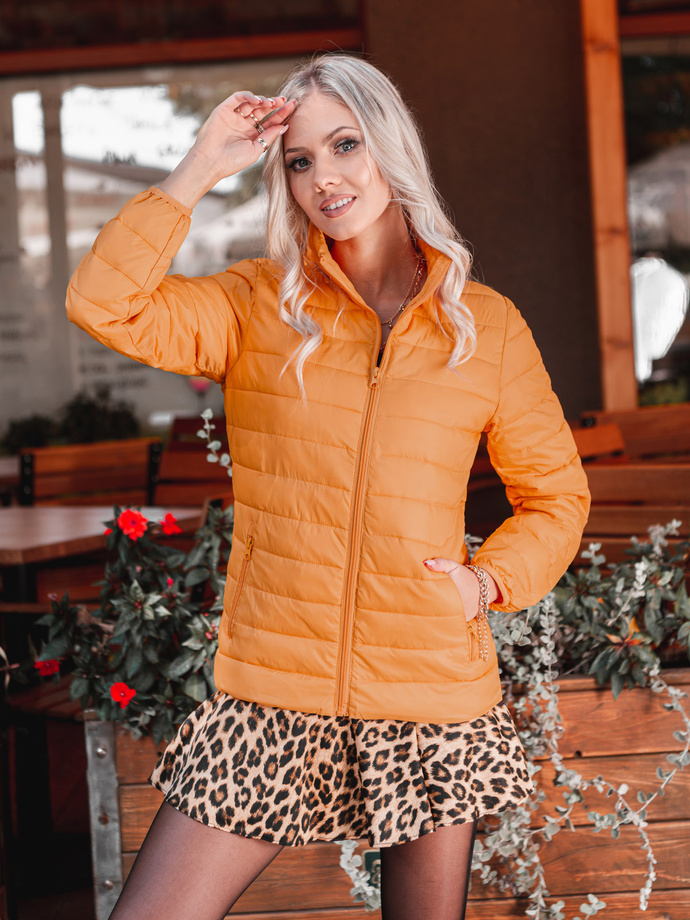 Women's mid-season jacket CLR008 - mustard