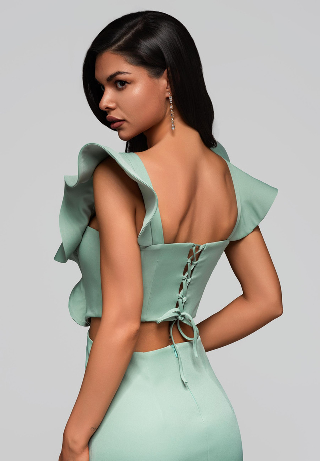 Evening dress LA-OM-DLR152 - sage