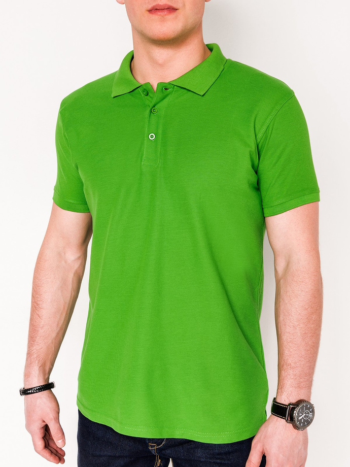 Men's plain polo shirt S715 - light green