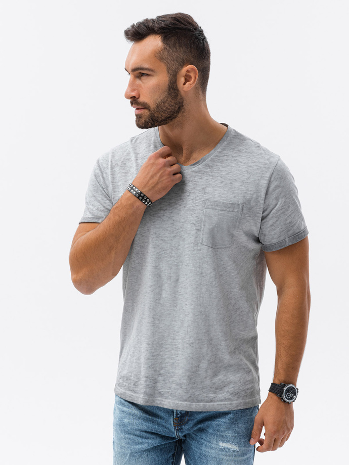 Men's plain t-shirt - grey S1388