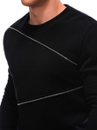 Men's sweatshirt with decorative zippers OM-SSNZ-22FW-005 - black V1