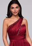 Evening dress LA-OM-DLR252 dark red