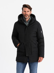 Men's long seasonal outdoor style jacket - black V1 OM-JALJ-0202