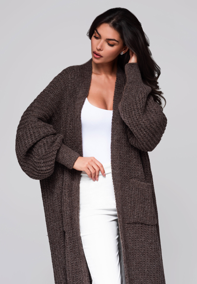 Women's cardigan LW-SWCD-0104 - chocolate