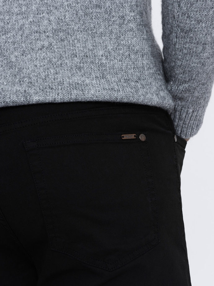 Men's tailored chino pants - black V1 OM-PACP-0151
