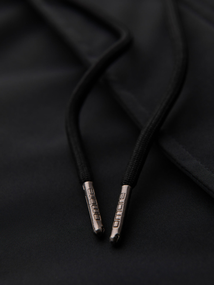 Klasyczna długa męska kurtka typu parka – czarna V6 OM-JAPJ-0313